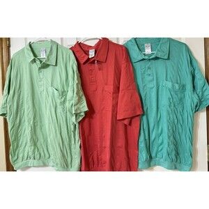 Vintage John Blair Lot 3 * Grandpacore Polo Shirt Mens Polo XLT Bright Color